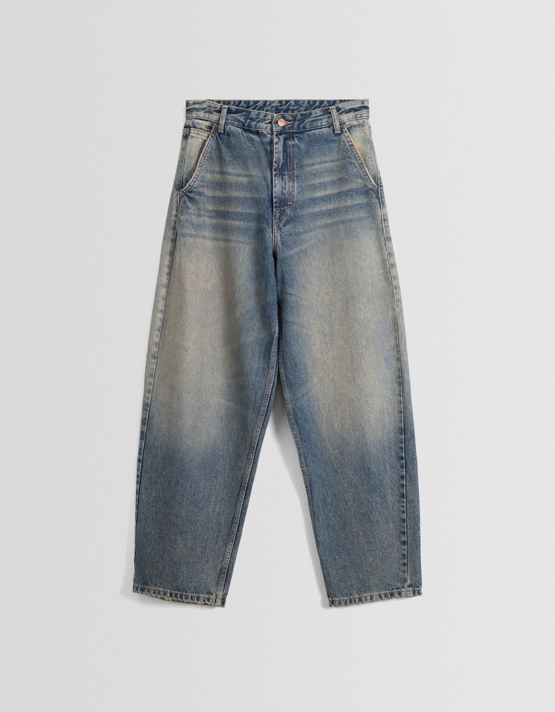 Faded Skater Fit Baggy Jeans - Image 3