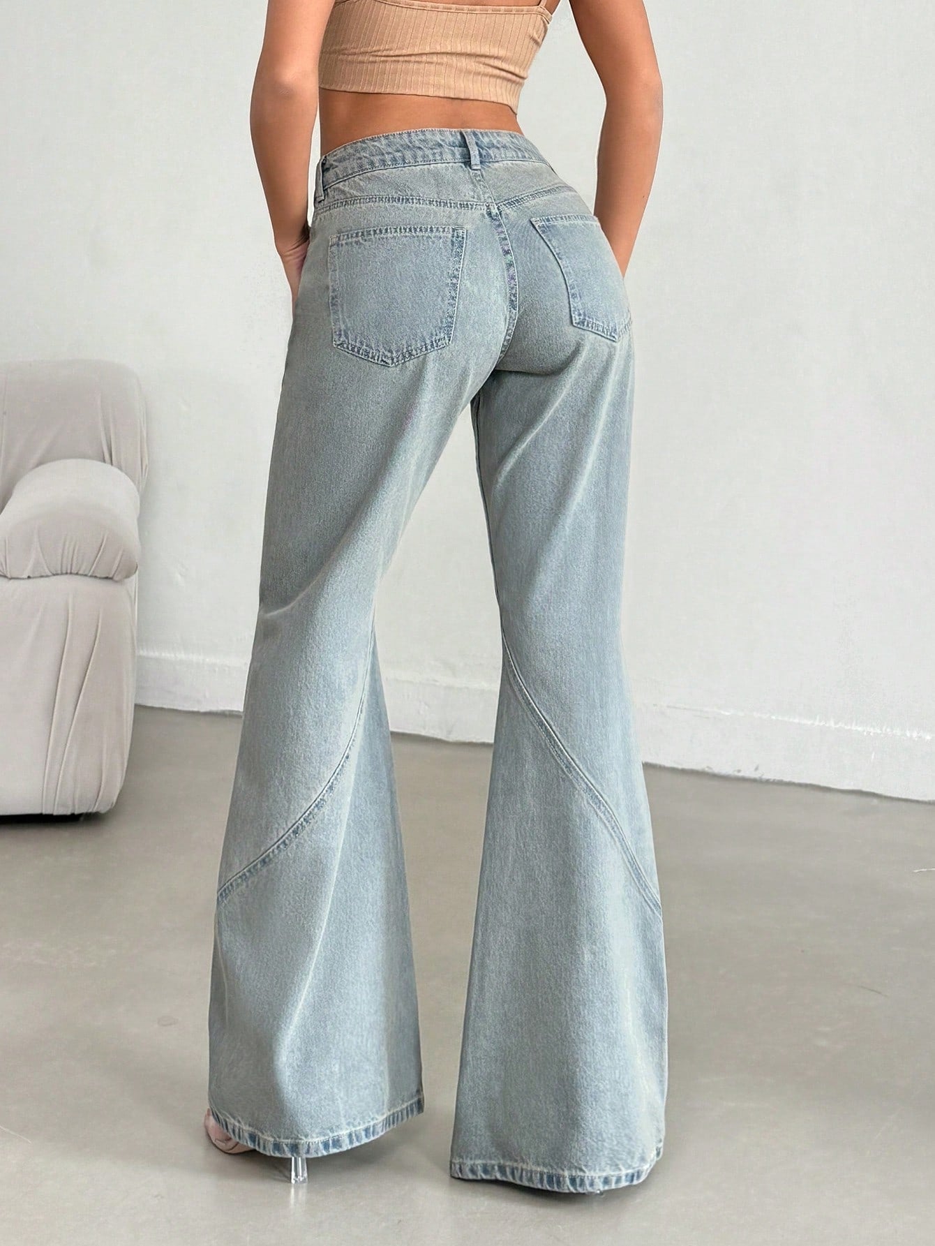 Stellar Grey Extra Flare Fit Jeans - Image 4