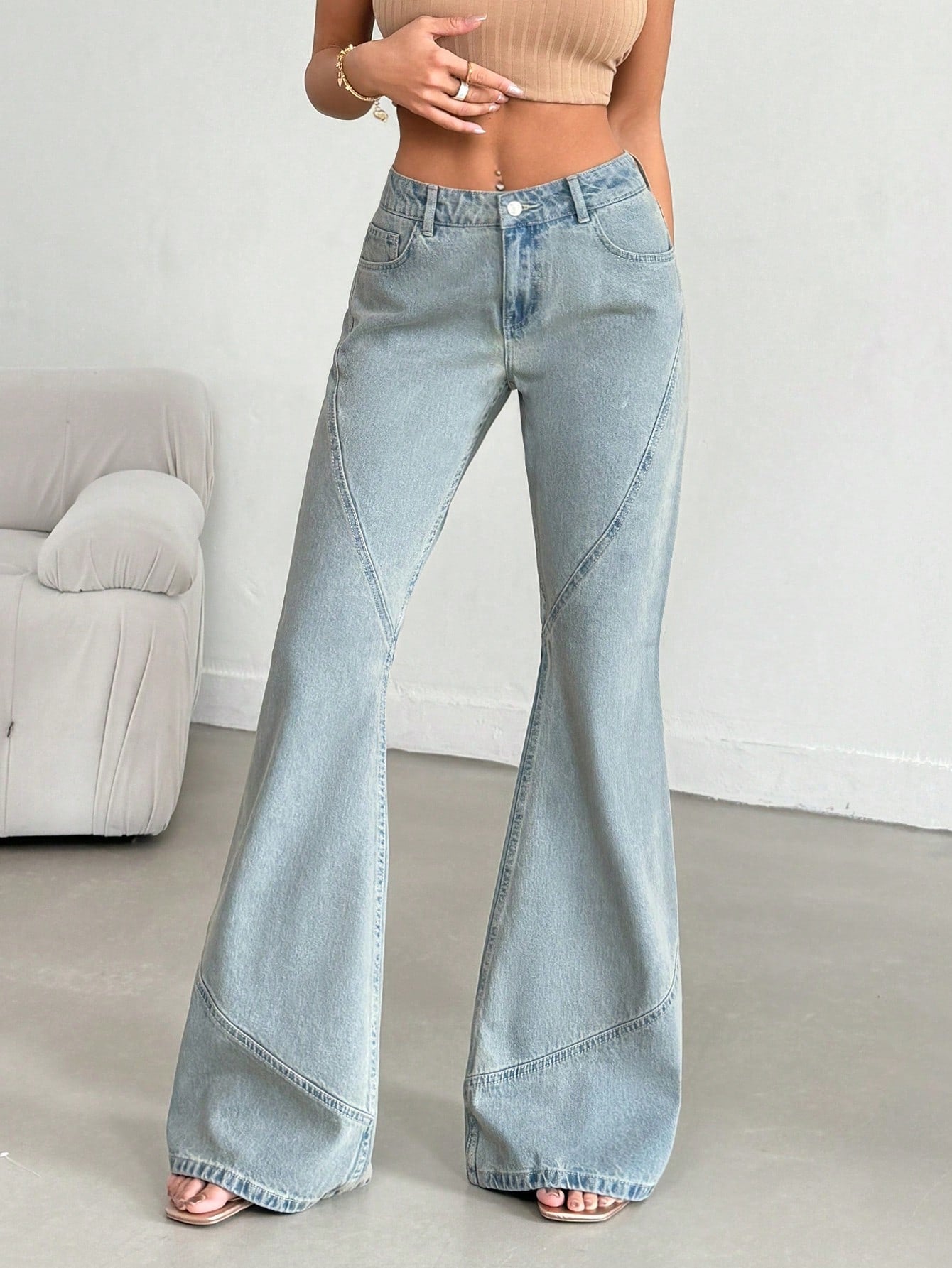 Stellar Grey Extra Flare Fit Jeans - Image 10