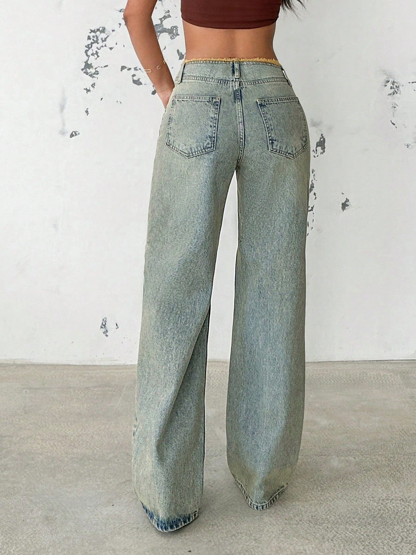 Gen X Raw Mid Rise Straight Fit Jeans - Image 3