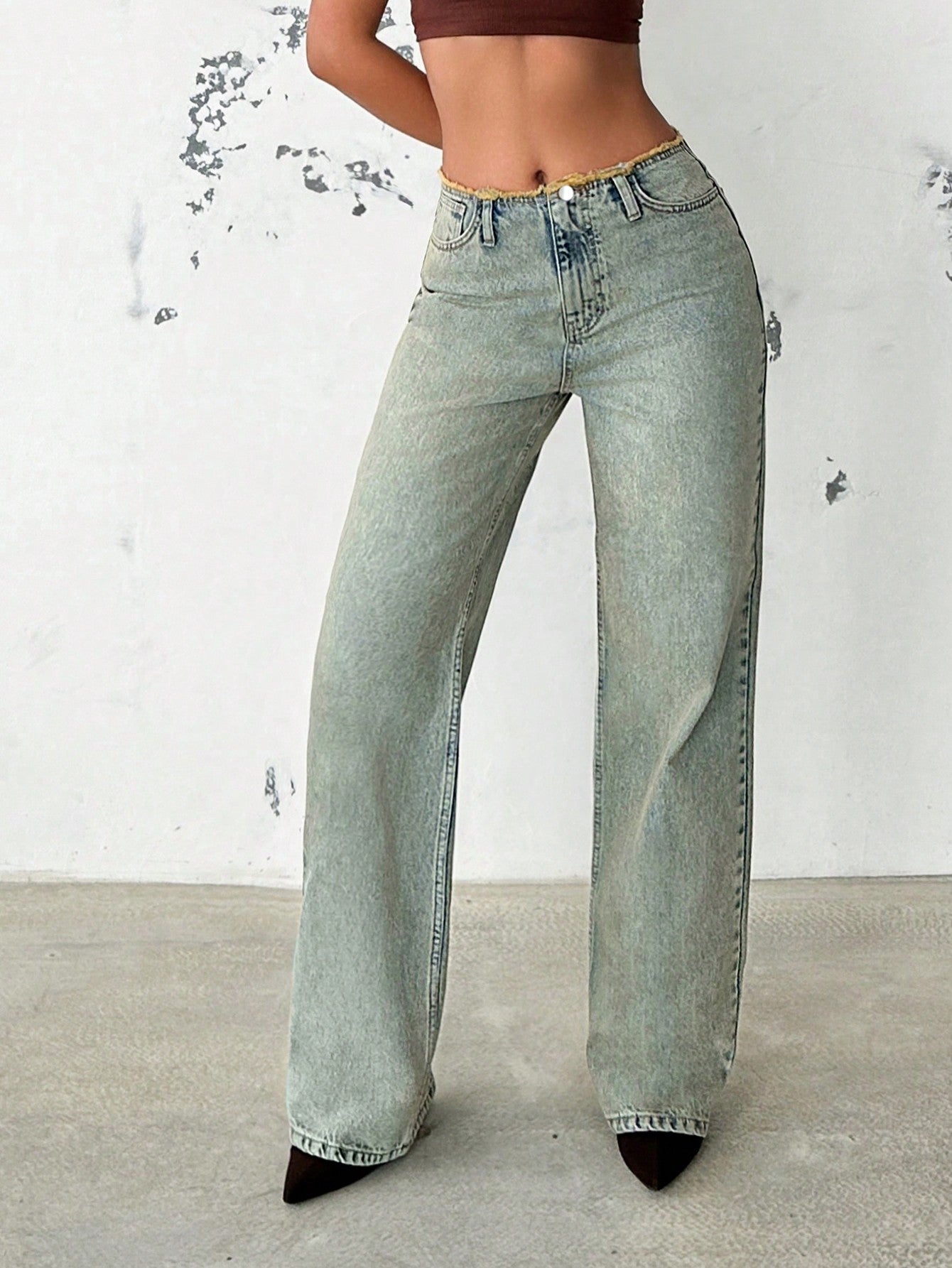 Gen X Raw Mid Rise Straight Fit Jeans - Image 7