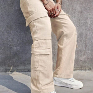 Sand Wash Nude Men Baggy Fit Cargo