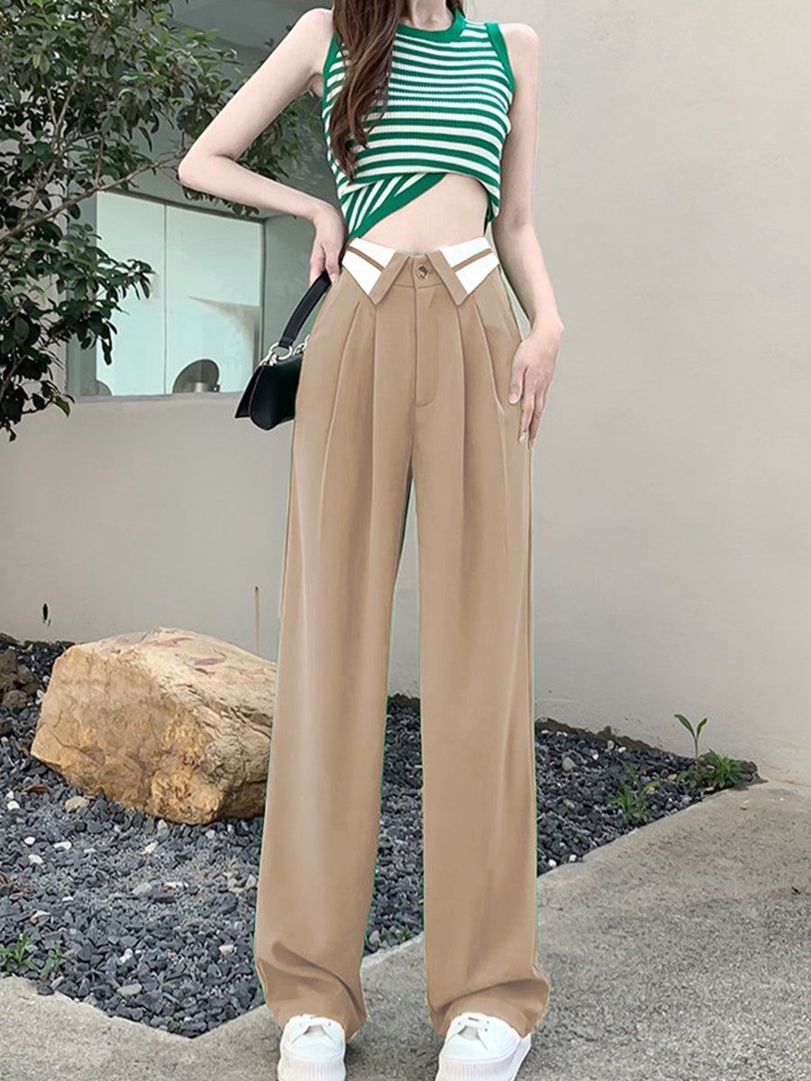 Collar Belt Korean Baggy Pant - Image 24