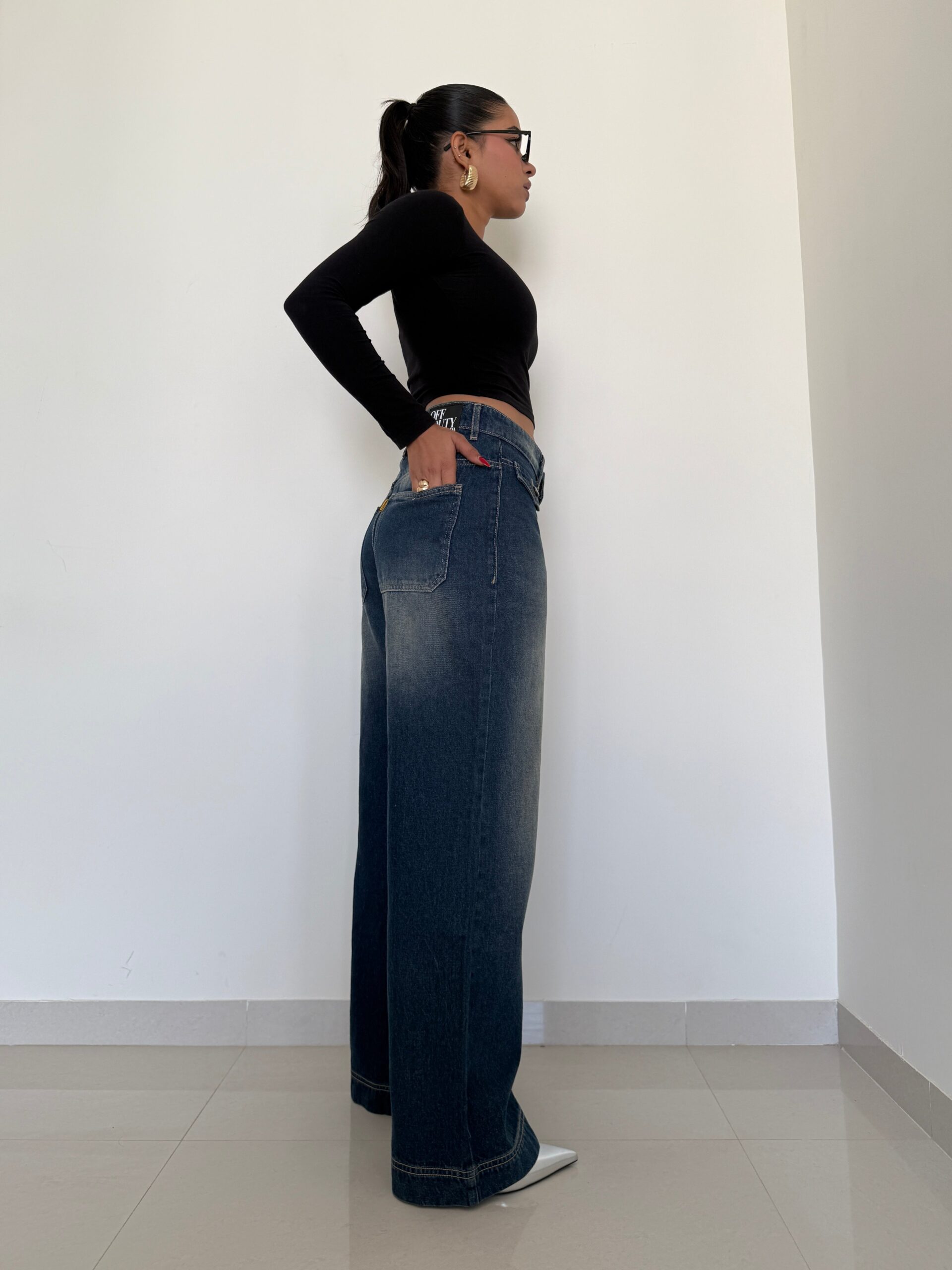 Y2k Old School Tinted Wash Baggy Wide leg Jeans - Image 3