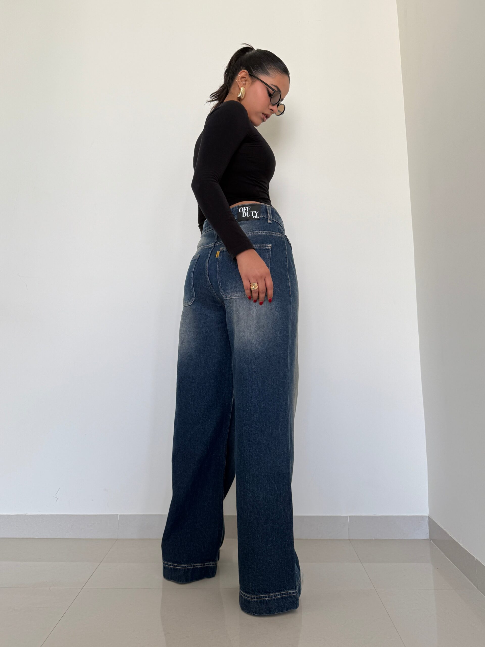 Y2k Old School Tinted Wash Baggy Wide leg Jeans - Image 5