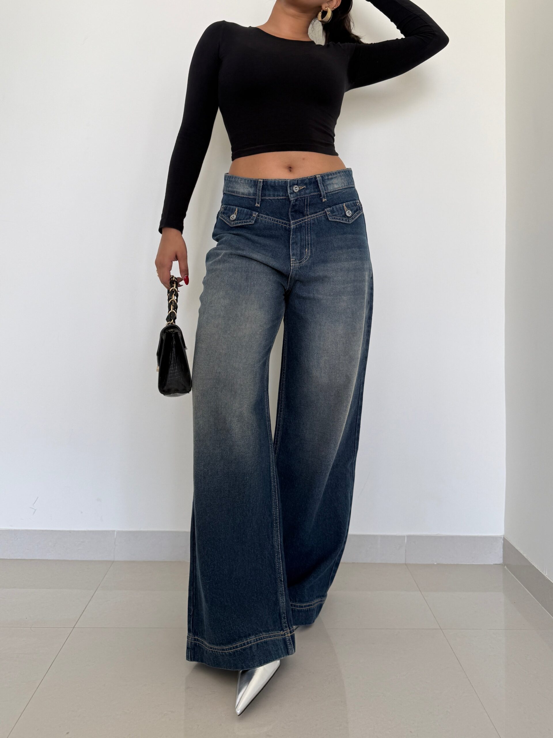Y2k Old School Tinted Wash Baggy Wide leg Jeans - Image 2
