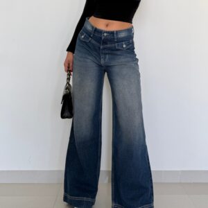 Y2k Old School Tinted Wash Baggy Wide leg Jeans