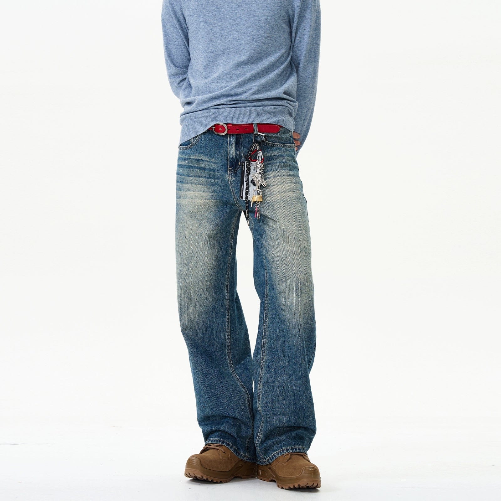 Prime Blue Wash Straight Leg Jeans