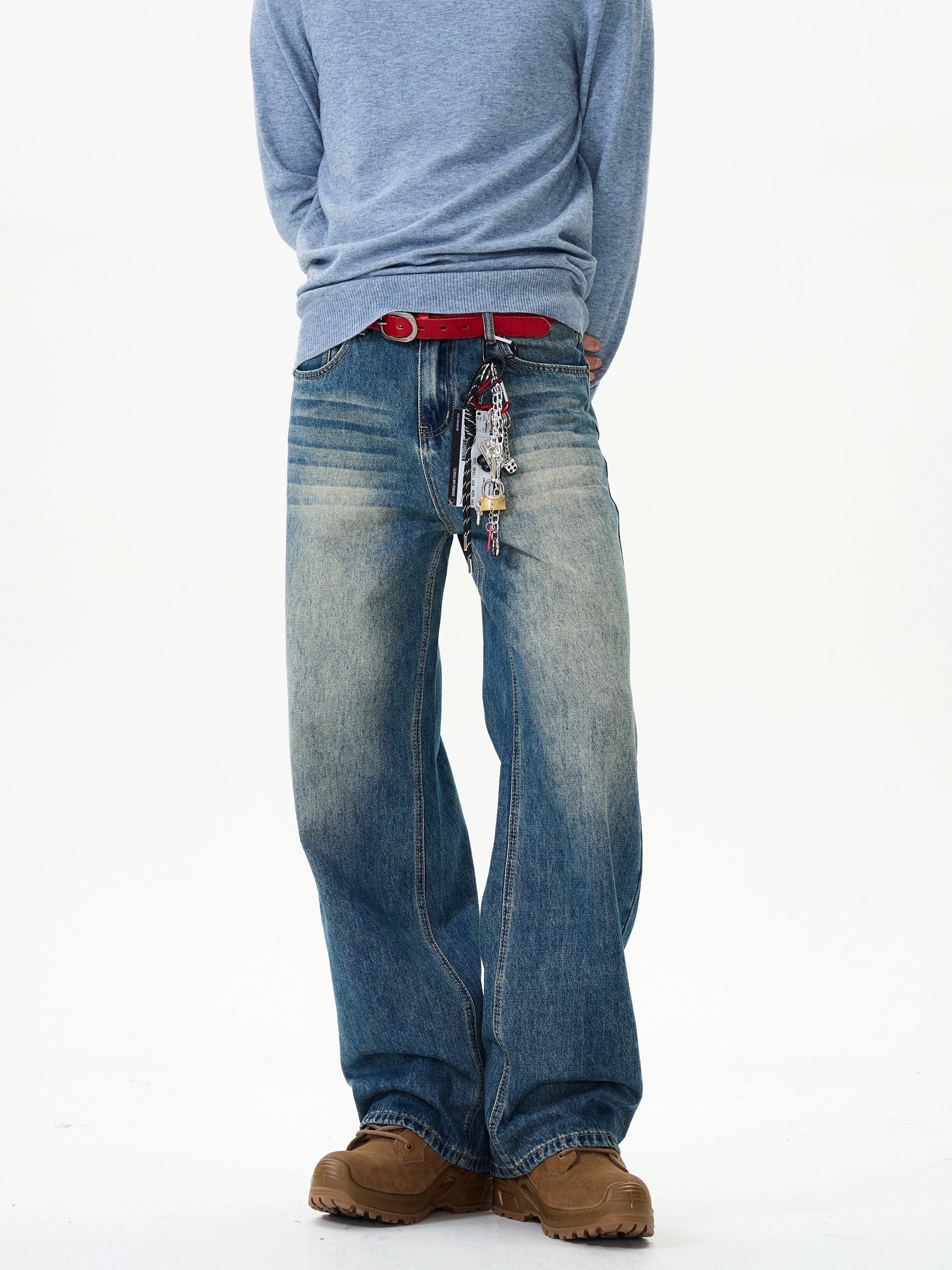 Prime Blue Wash Straight Leg Jeans - Image 3