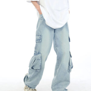 Dusty Blue Baggy Cargos