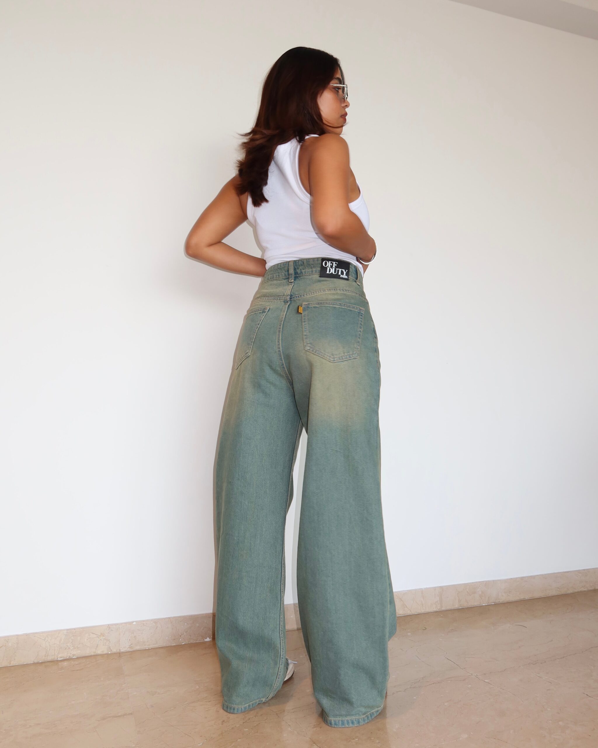 Rust Fade Baggy Wide Leg Jeans - Image 5