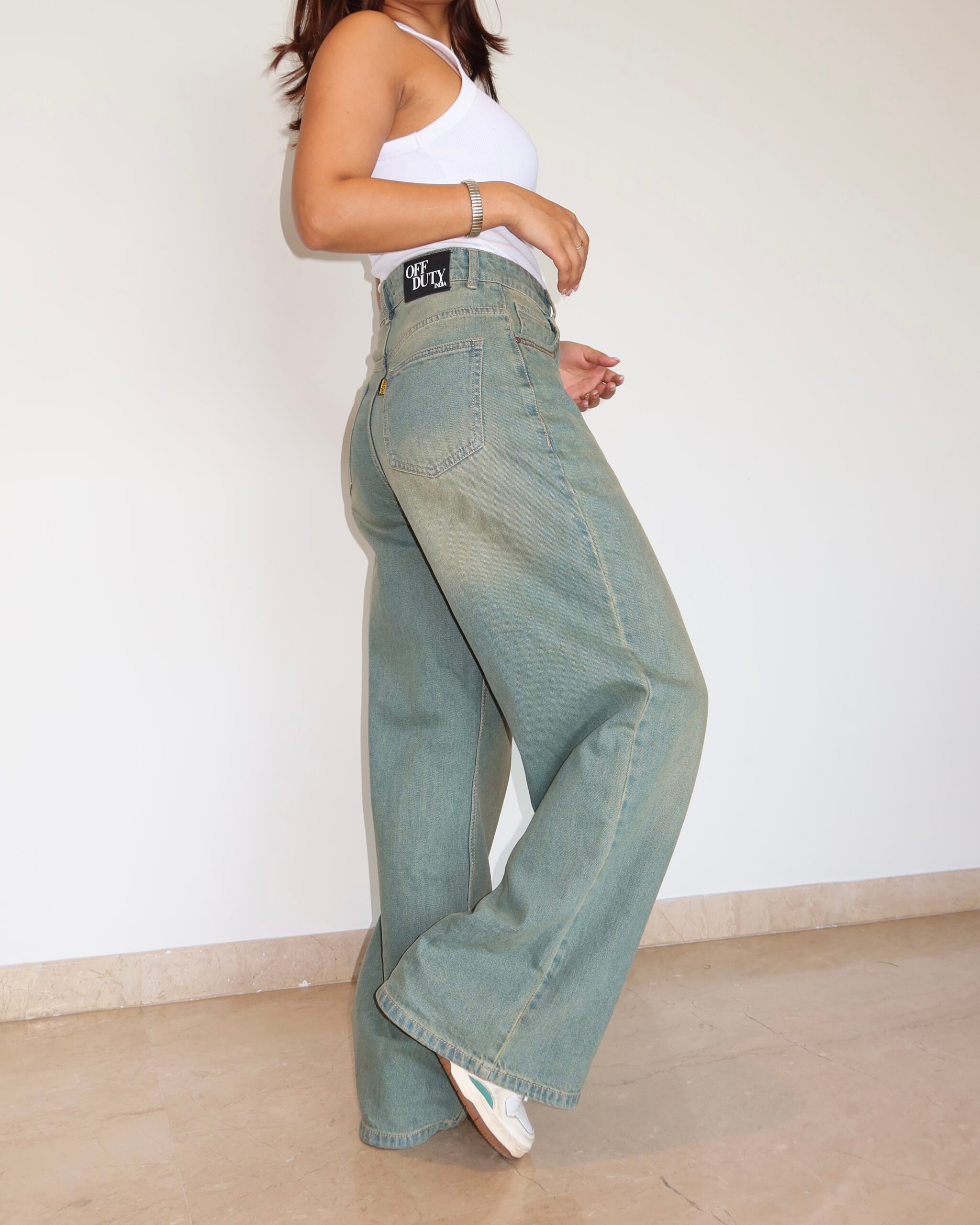 Rust Fade Baggy Wide Leg Jeans - Image 6