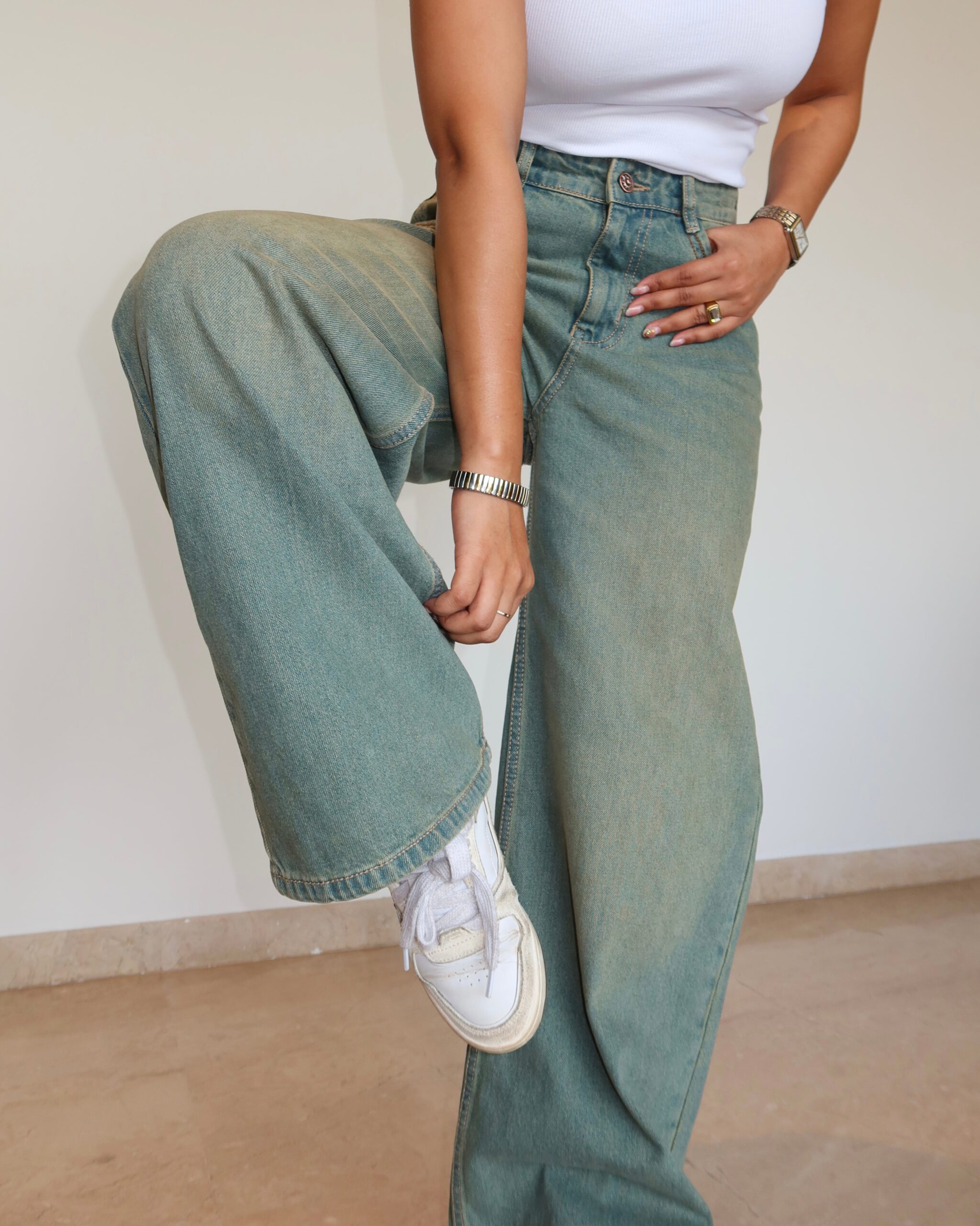 Rust Fade Baggy Wide Leg Jeans - Image 7