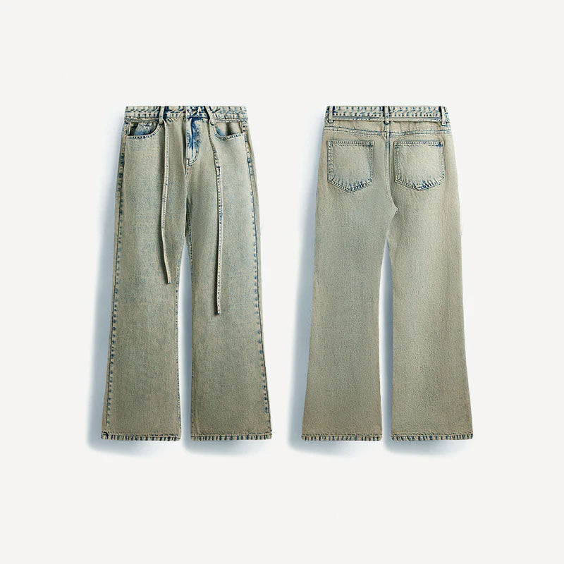 Mud Dyed Washed Bootcut Jeans - Image 9