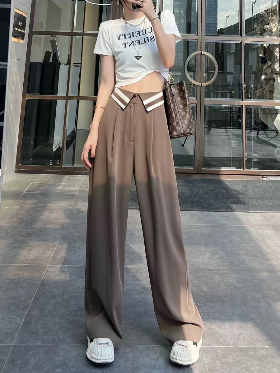 Collar Belt Korean Baggy Pant - Image 11