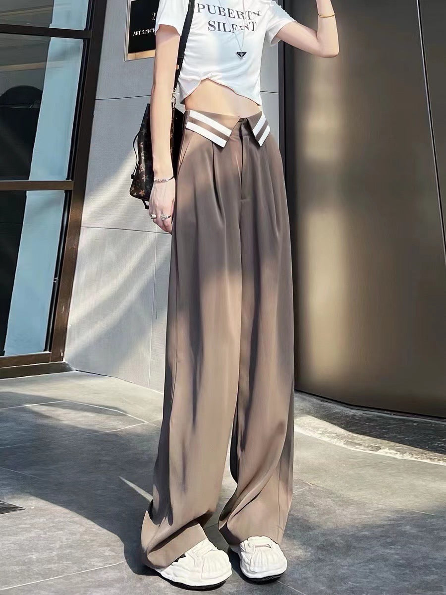 Collar Belt Korean Baggy Pant - Image 12