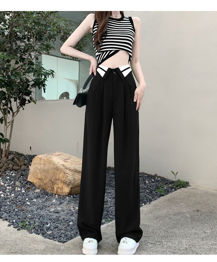Collar Belt Korean Baggy Pant - Image 15