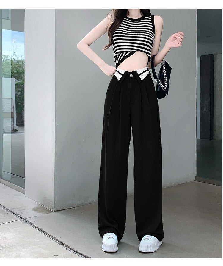 Collar Belt Korean Baggy Pant - Image 18