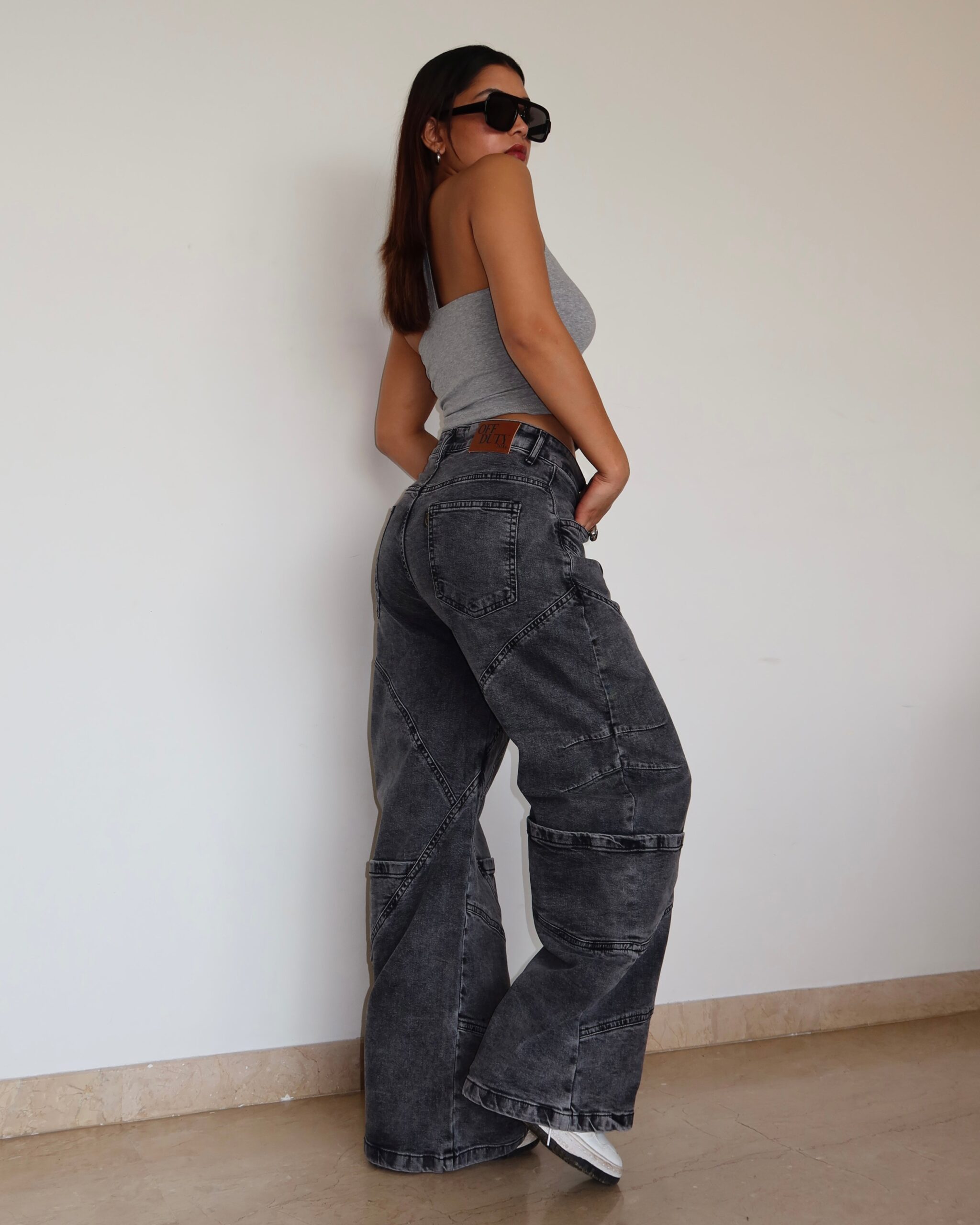 Storm Tone Baggy Wide leg Jeans - Image 7