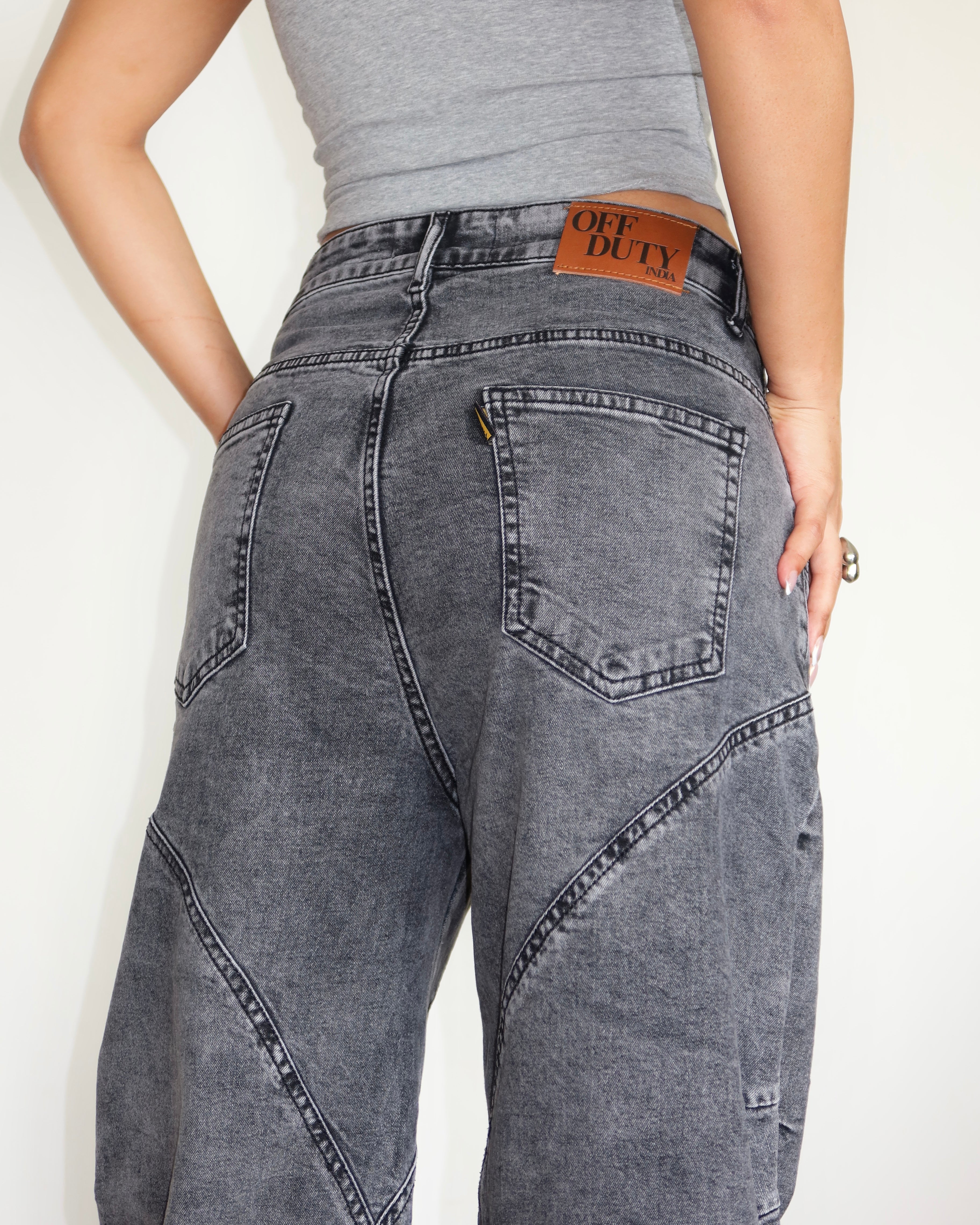 Storm Tone Baggy Wide leg Jeans - Image 9