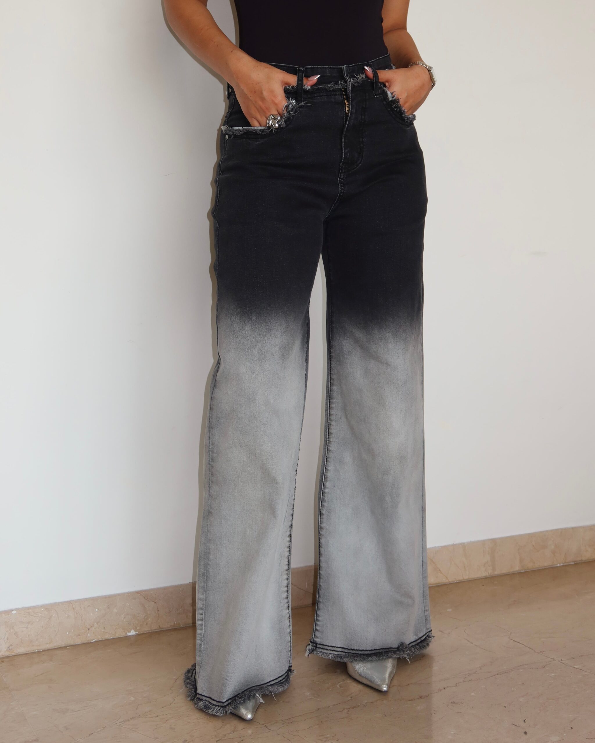Bare Edge Ombre Wide Leg Jeans - Image 3