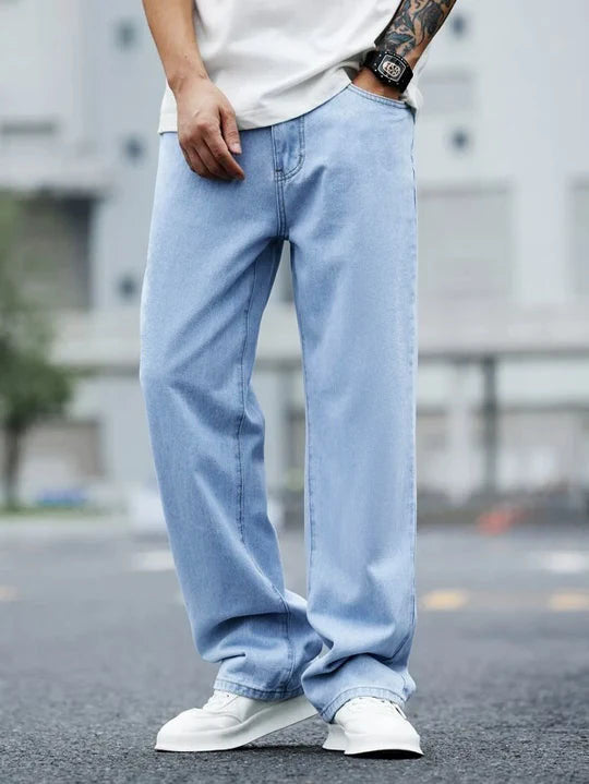Slate Blue Baggy Fit Rigid jeans