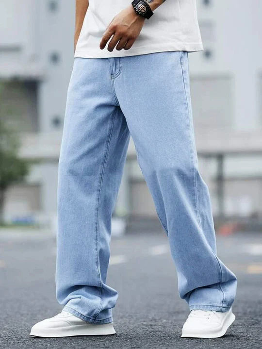 Slate Blue Baggy Fit Rigid jeans - Image 2