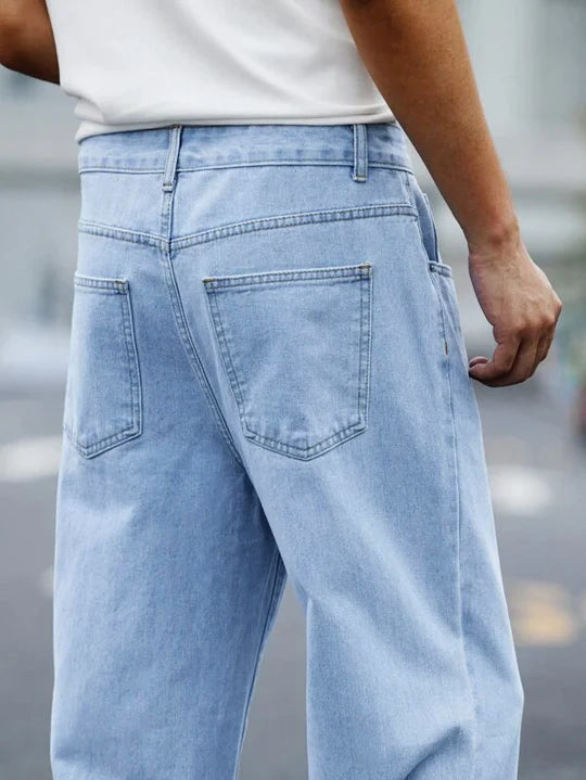 Slate Blue Baggy Fit Rigid jeans - Image 4