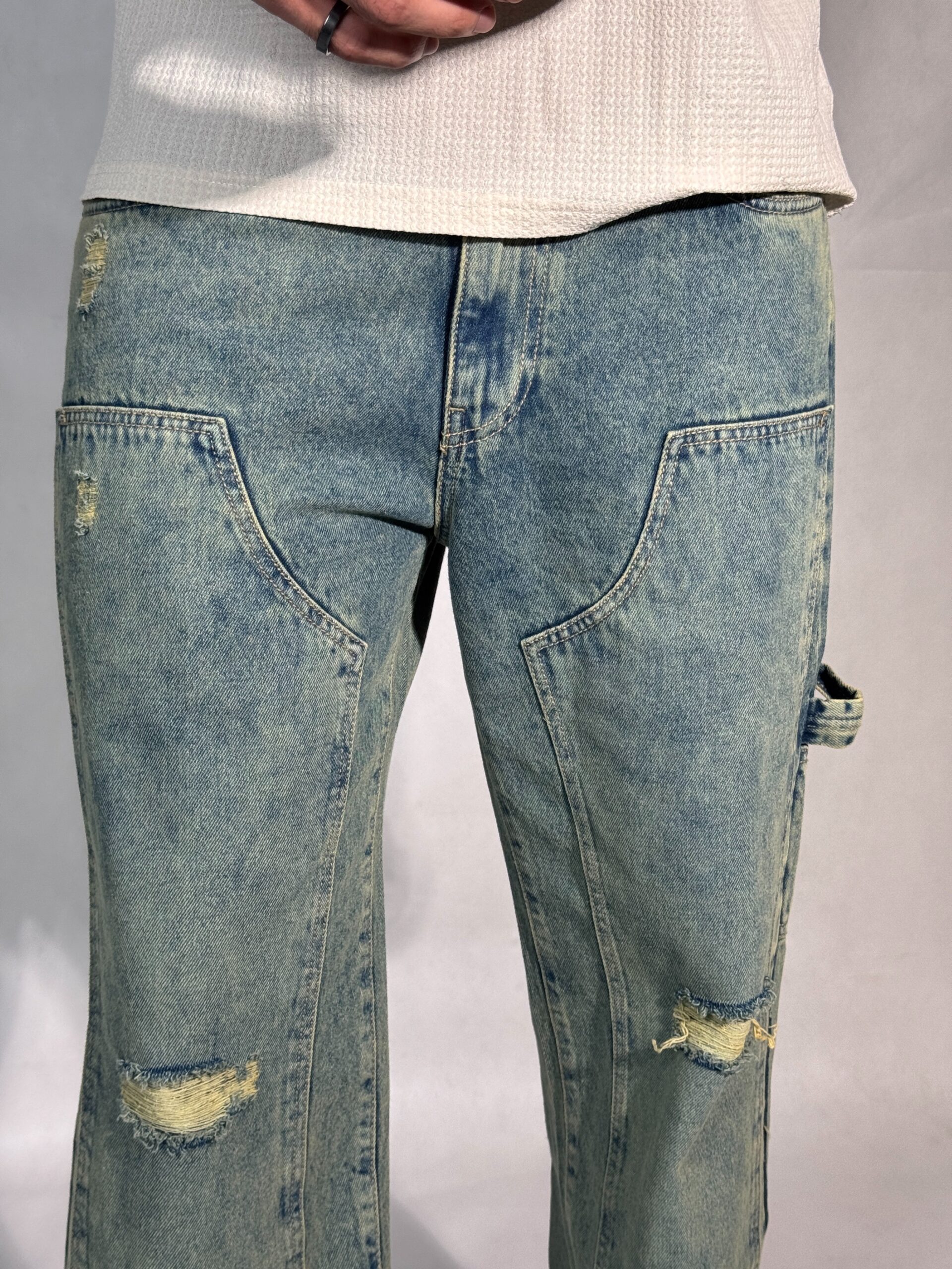 Retro Sunbeam Distressed Carpenter Jeans - Image 6