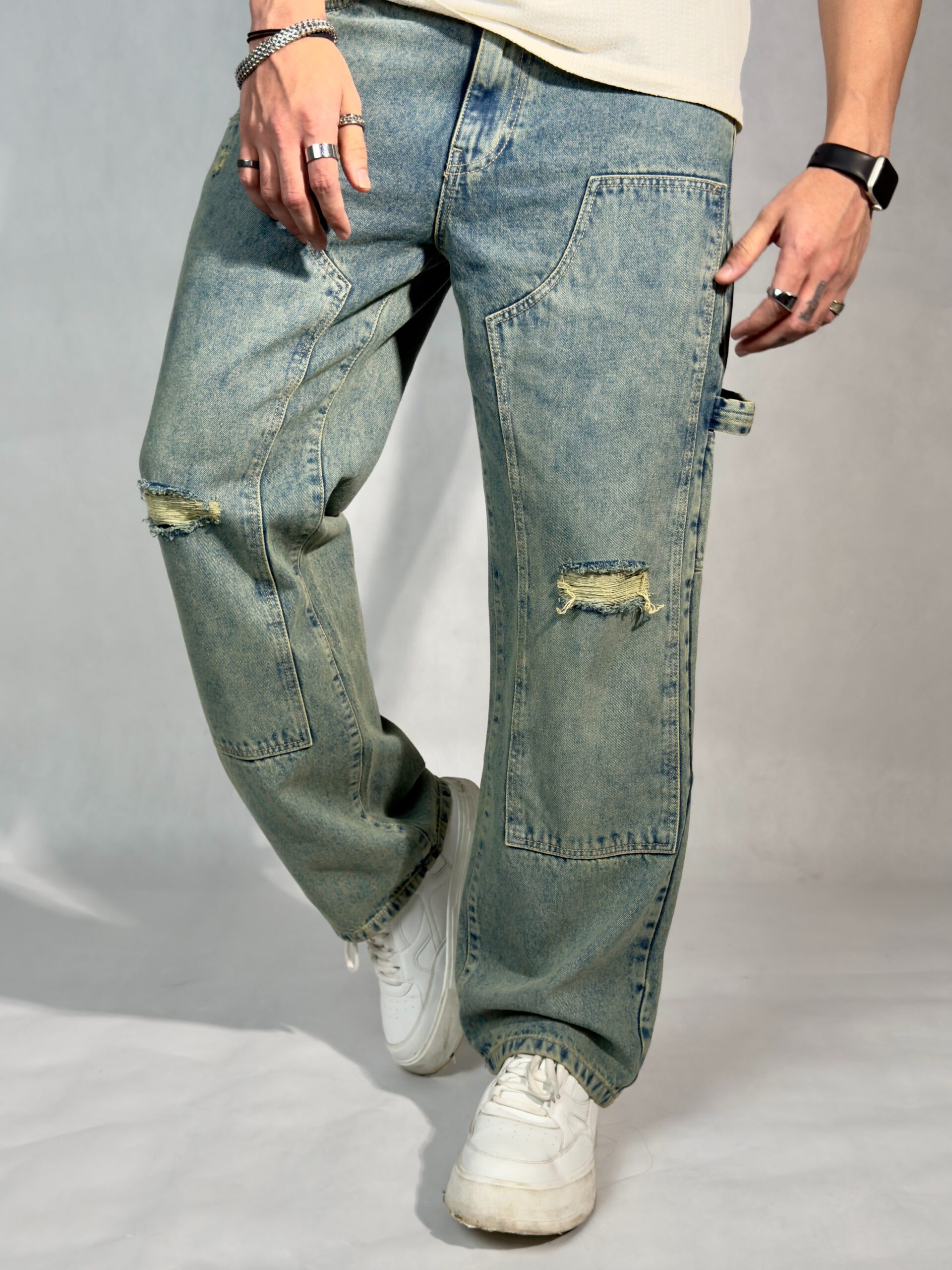Retro Sunbeam Distressed Carpenter Jeans