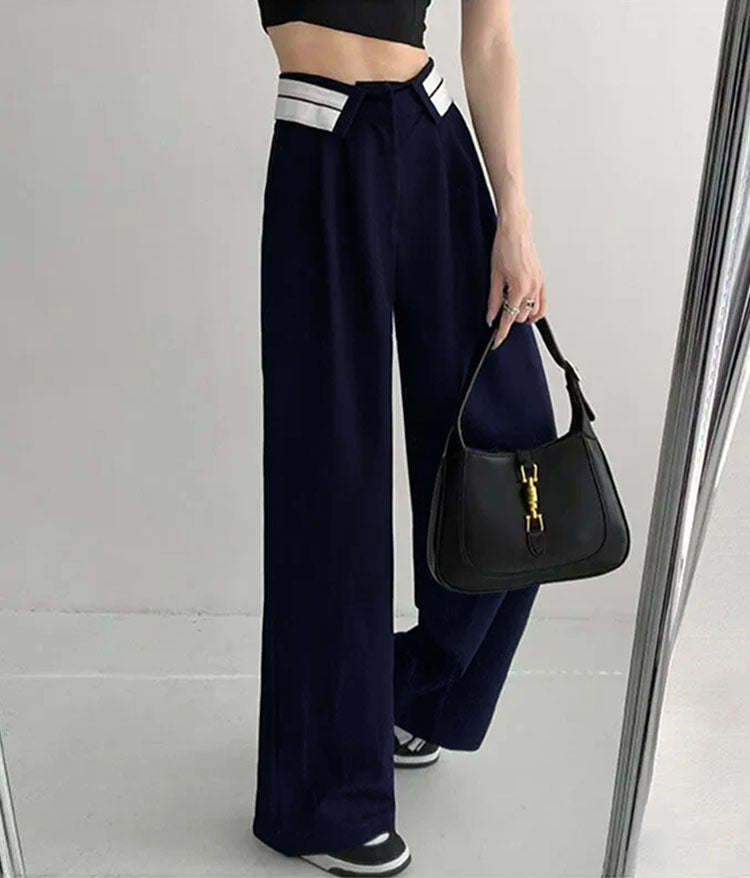 Collar Belt Korean Baggy Pant - Image 7
