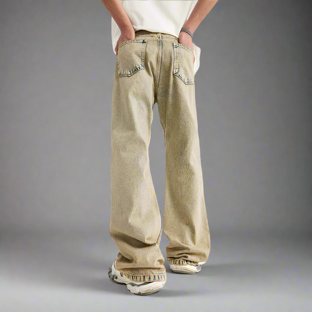 Mud Dyed Washed Bootcut Jeans - Image 3