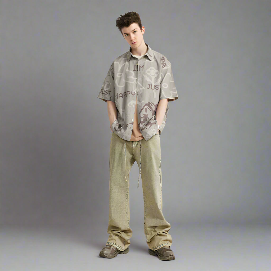 Mud Dyed Washed Bootcut Jeans - Image 4