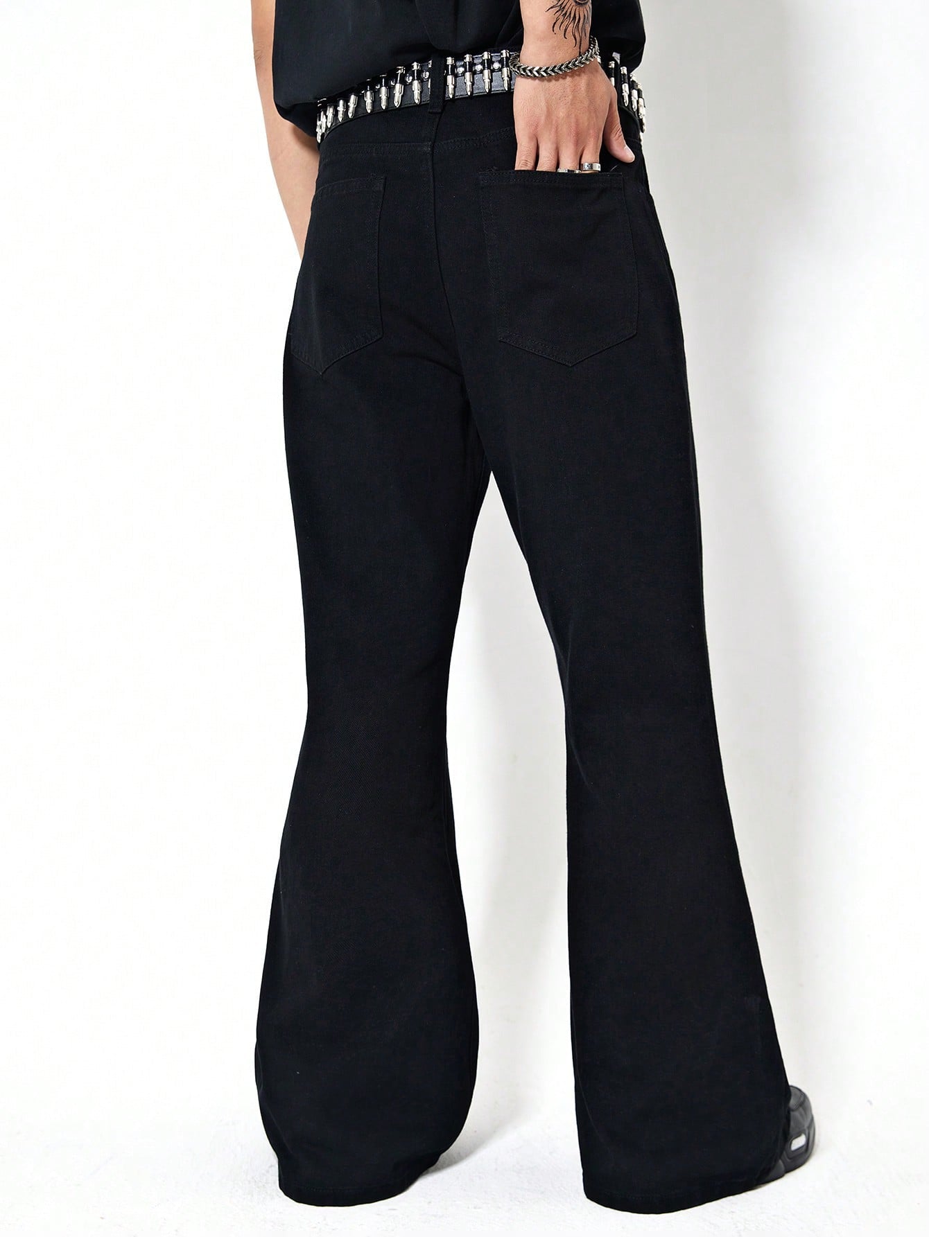 Dark Matter Black Bootcut Jeans - Image 2