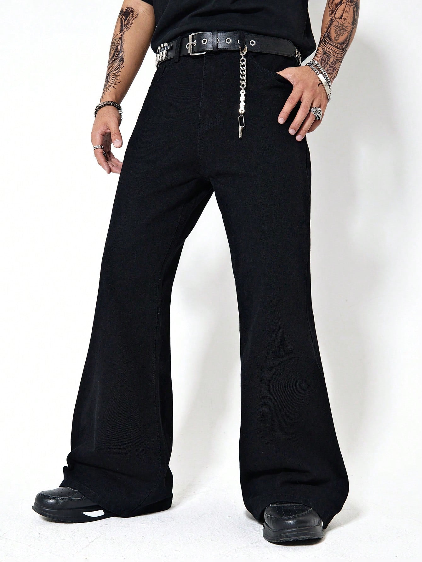 Dark Matter Black Bootcut Jeans - Image 4
