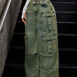 Dirty Fade Out Wash Cargo Denims