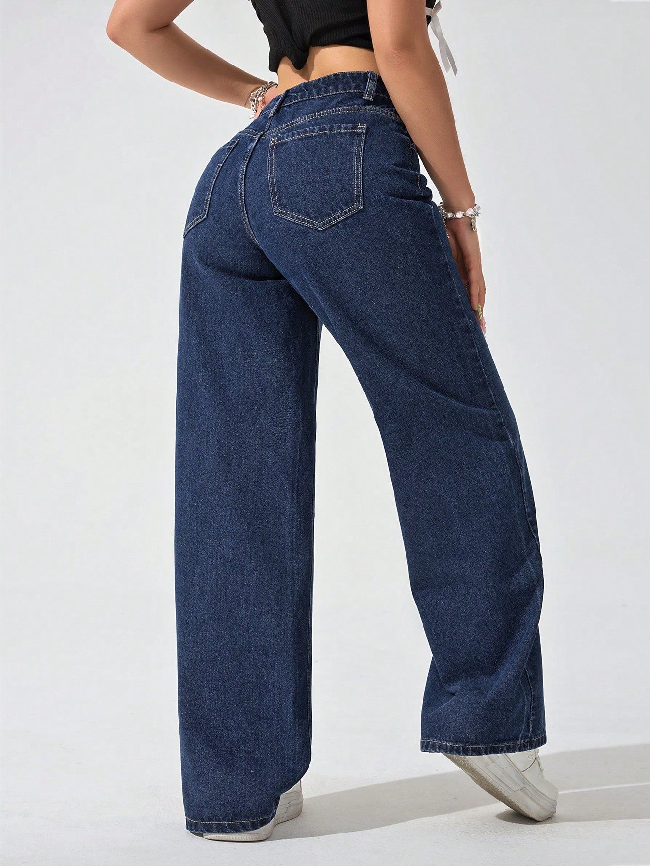Wide Leg High Rise Jeans - Image 14