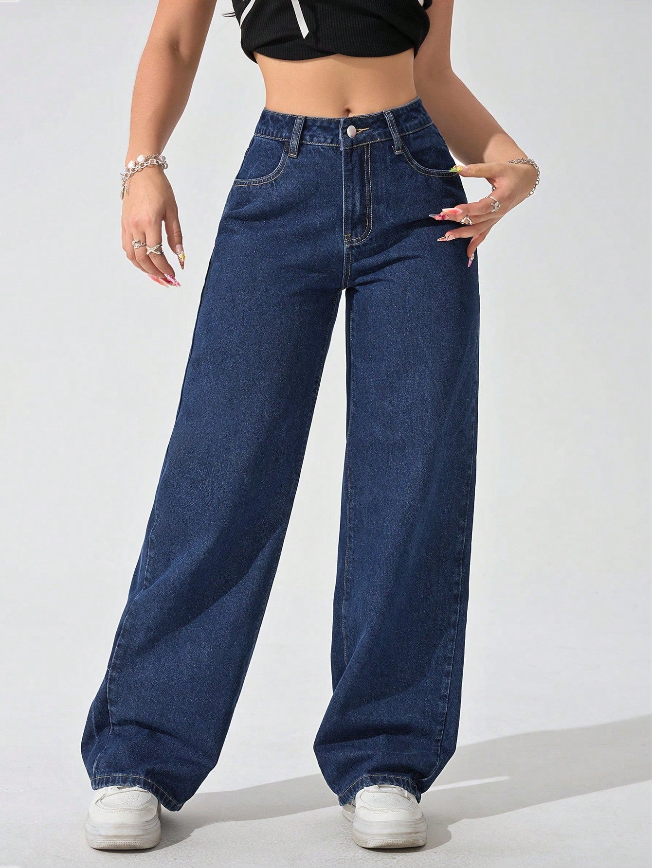 Wide Leg High Rise Jeans - Image 16