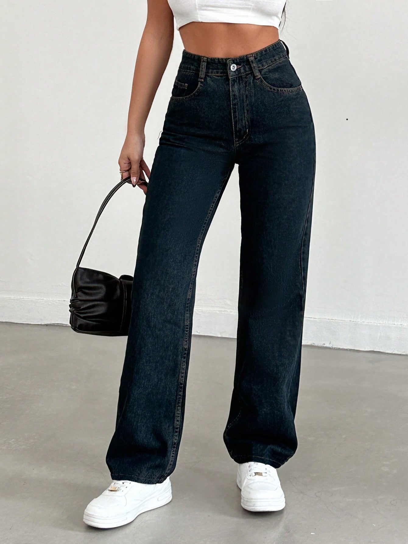 Cosmic Blue Dad Fit Straight Jeans - Image 4