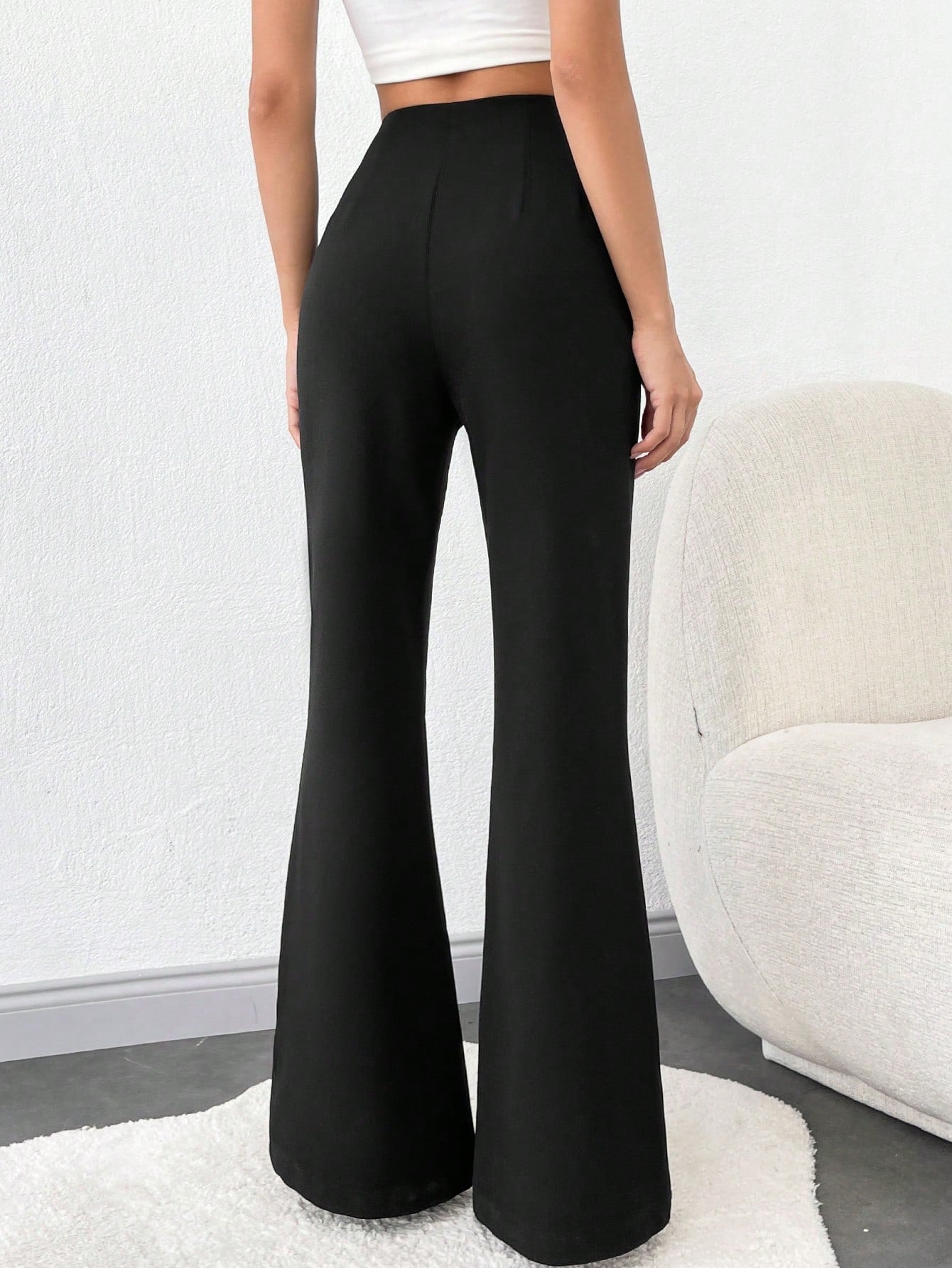 Darted Contour Bootcut Pants - Image 2