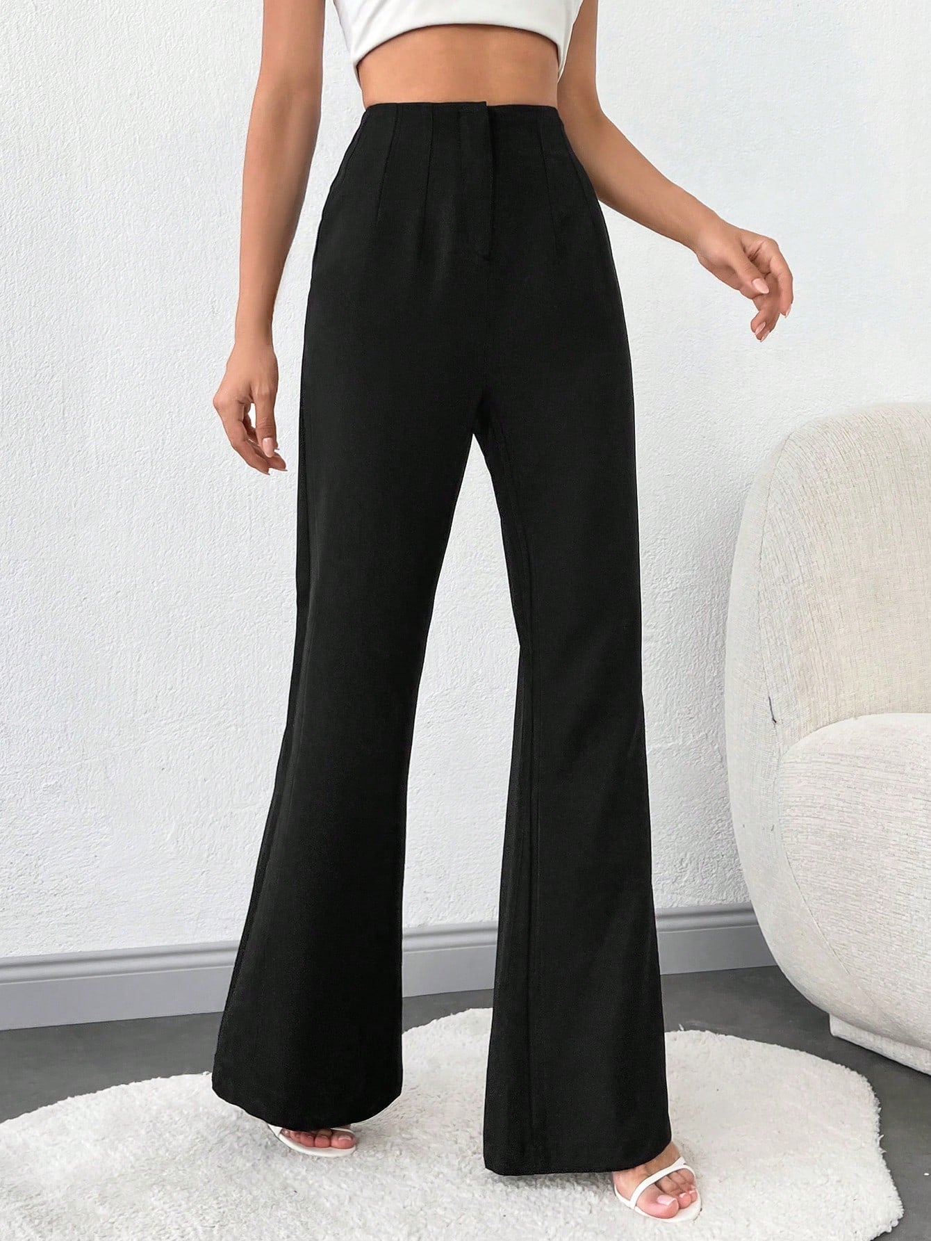 Darted Contour Bootcut Pants - Image 5