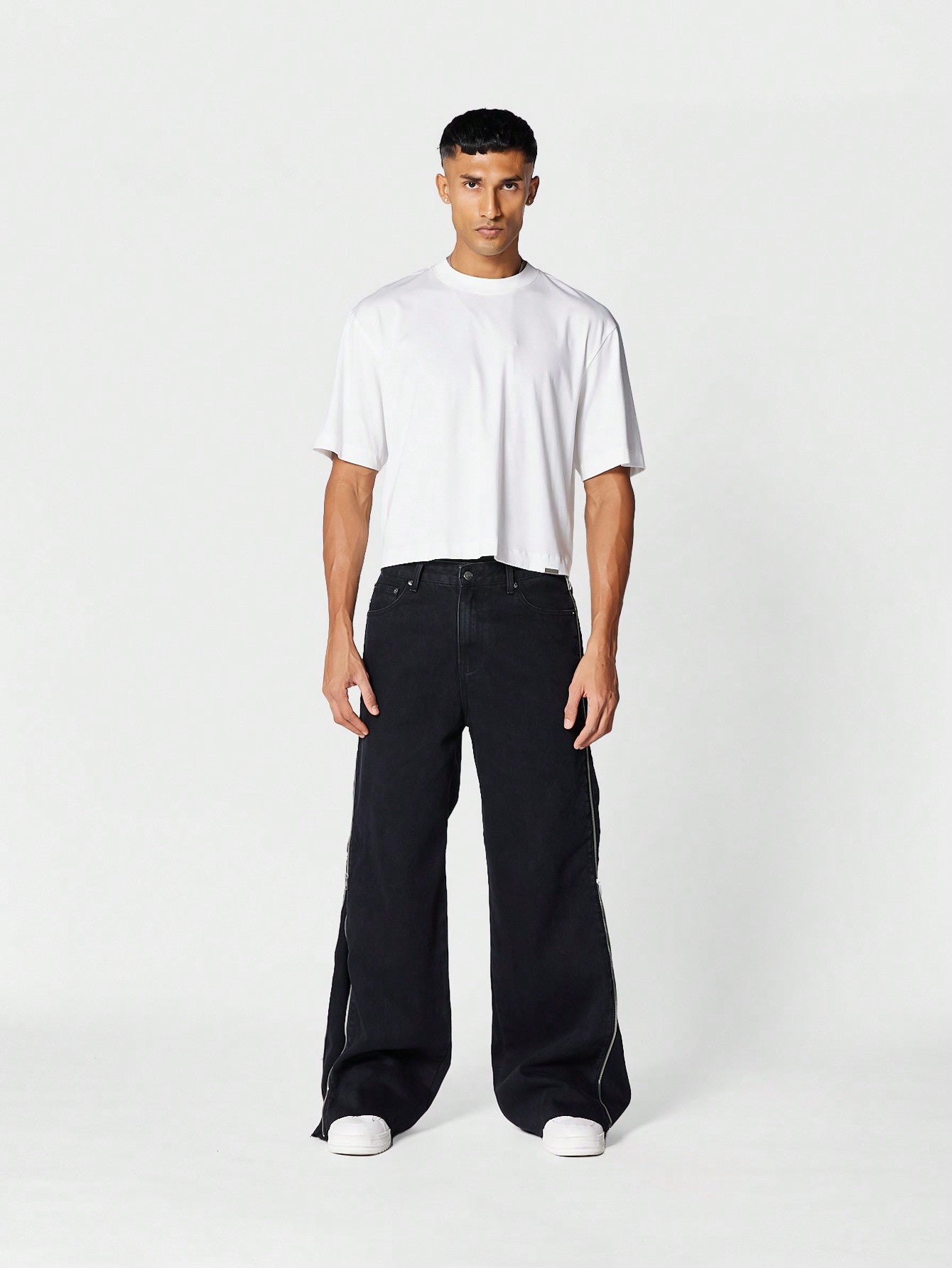 Grudge Black All Zipper Baggy Fit Denim - Image 4