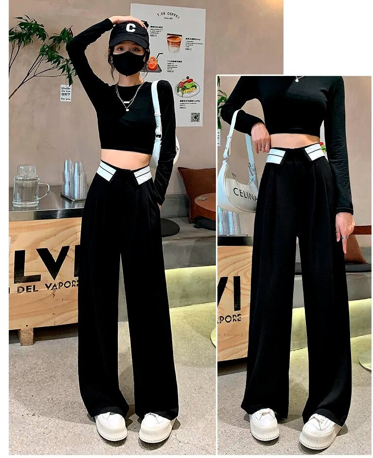 Collar Belt Korean Baggy Pant - Image 6