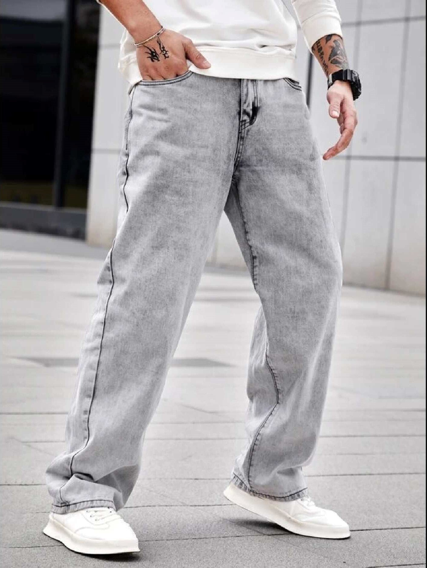 Smoke Grey Regular Fit Denim - Image 2