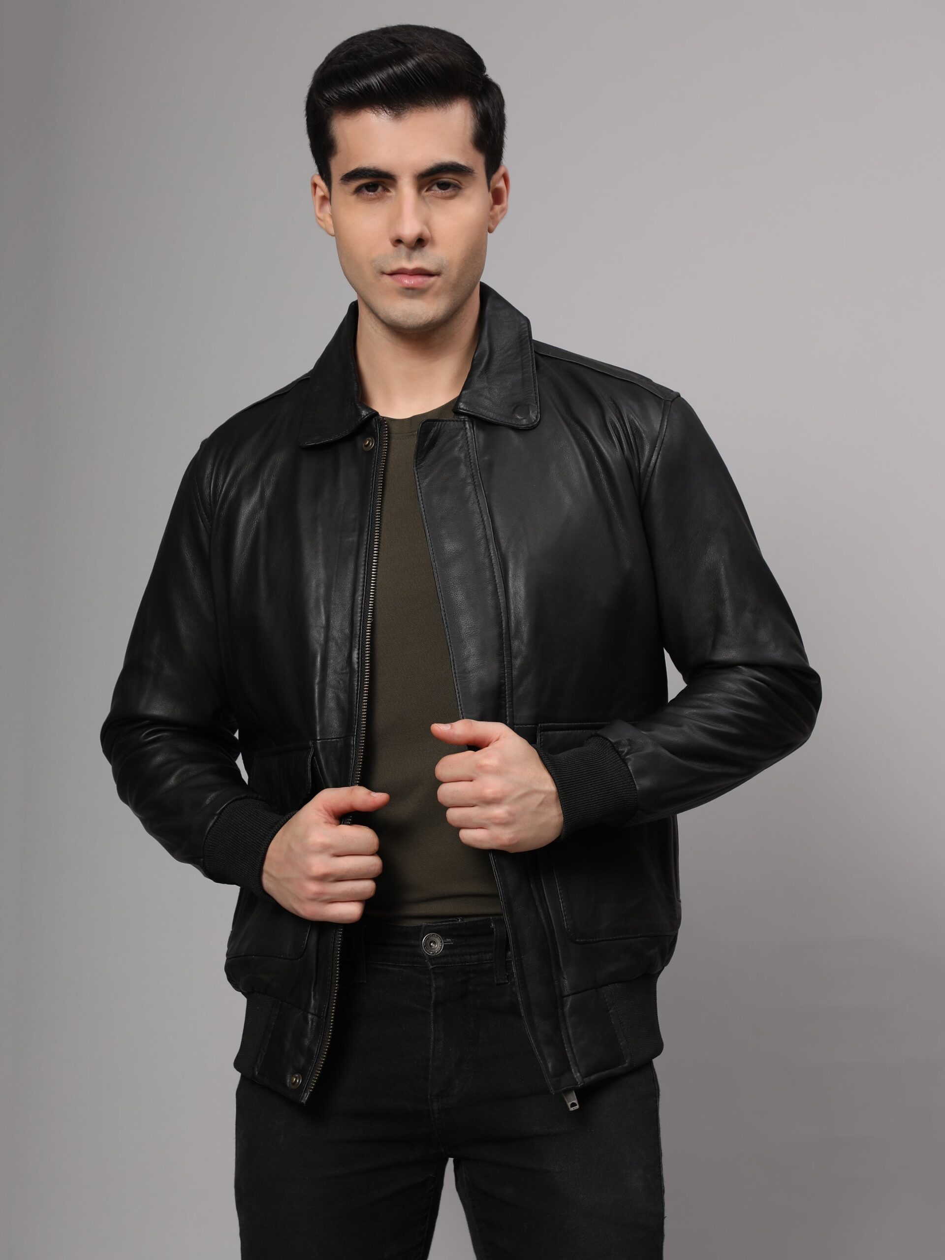 Theory Varsity Jacket In Leather Genuine Leather Jacket for Men - Image 5