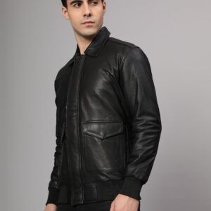 Theory Varsity Jacket In Leather Genuine Leather Jacket for Men