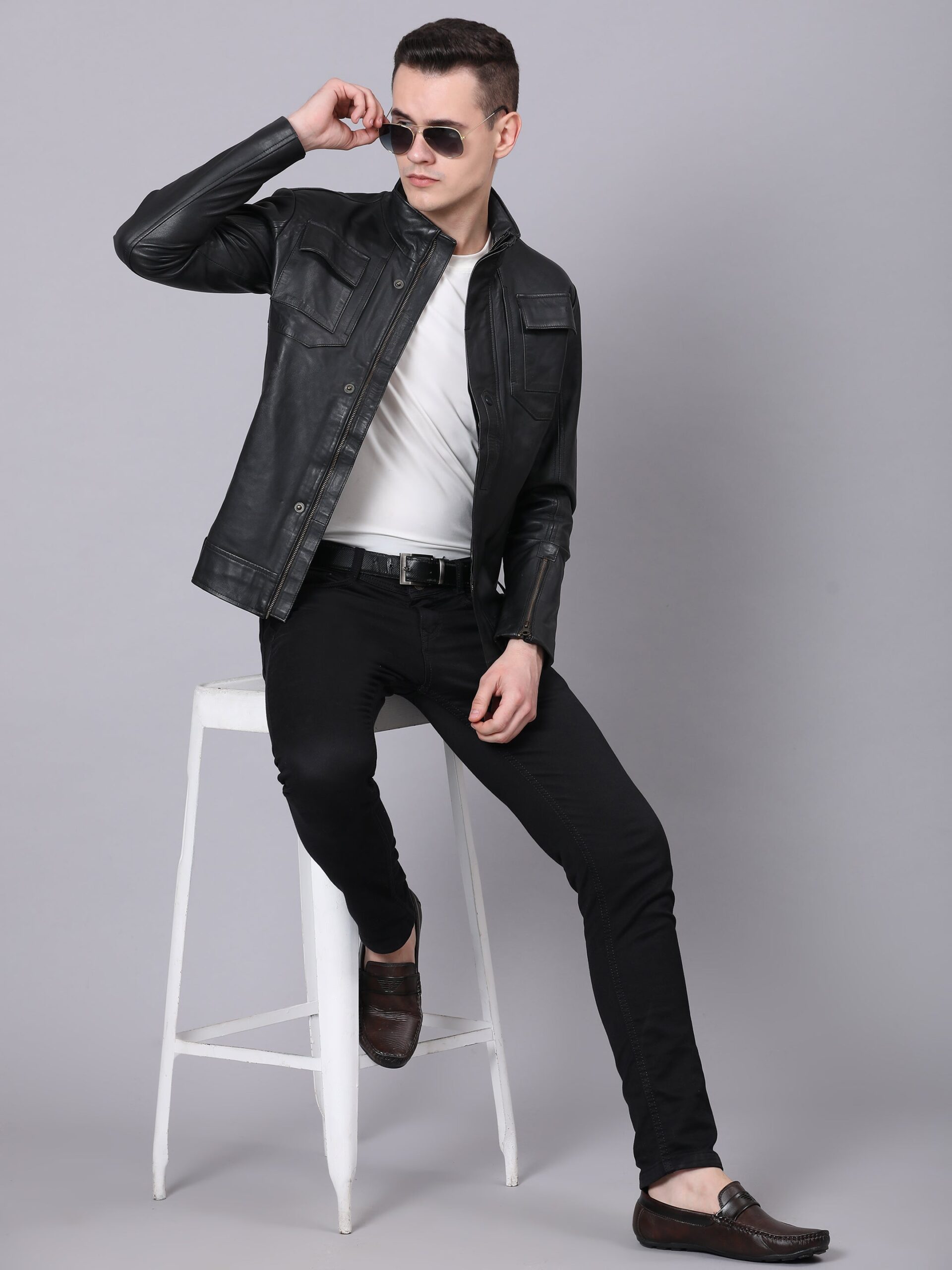 Oakley Sheepskin Bomber Leather Jacket - Image 6