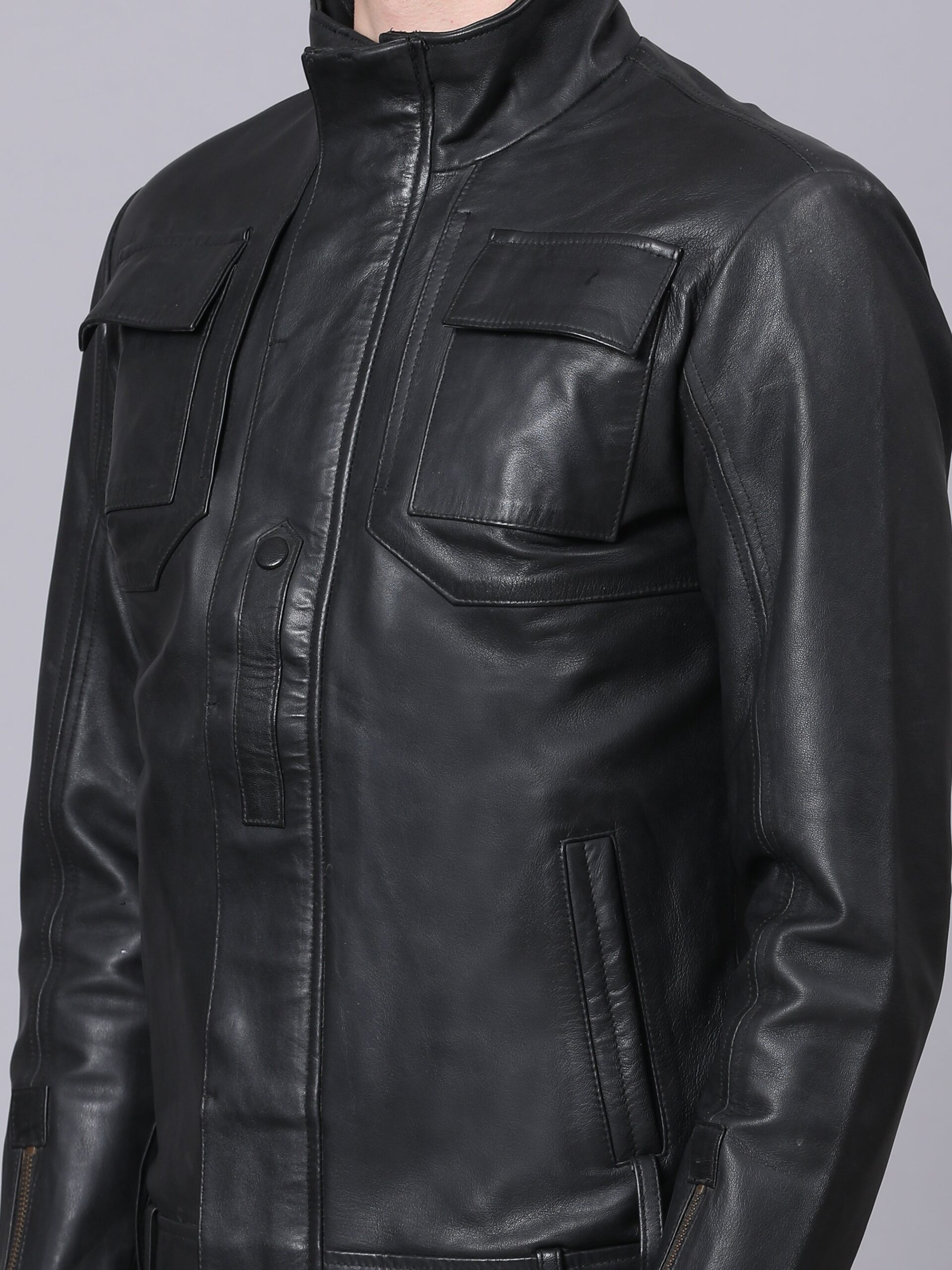 Oakley Sheepskin Bomber Leather Jacket - Image 2