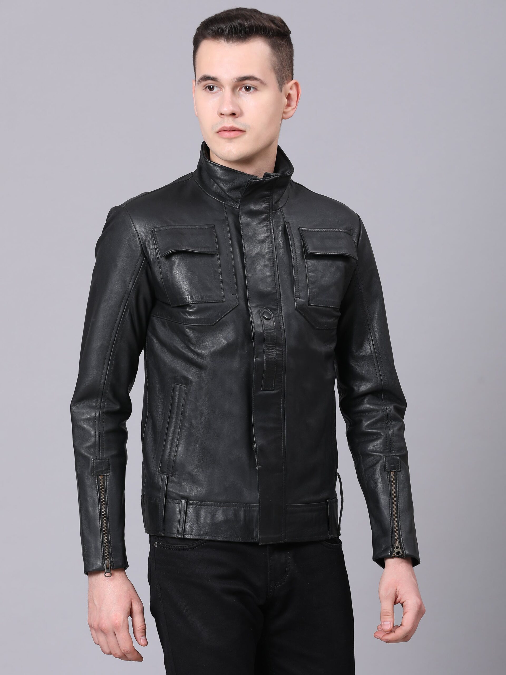 Oakley Sheepskin Bomber Leather Jacket - Image 5
