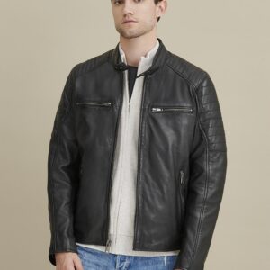 Charmshilp:- Biker Style Moto Leather Jacket